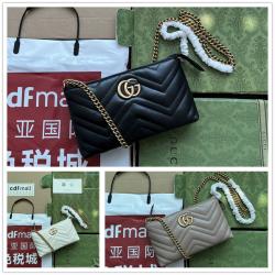 gucci官方旗舰店古驰 443447 GG Marmont系列斜挎包链条包