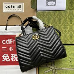 gucci英国官网古驰 448054 GG Marmont 绗缝托特包