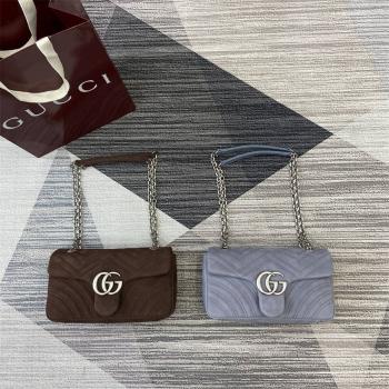 gucci价格古驰 837267 GG Marmont系列中号肩背包（磨砂链条包）