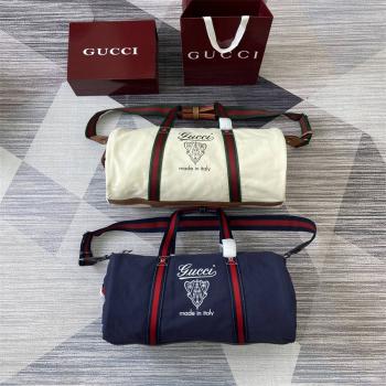gucci中国官网古驰 816866 GG 系列印花帆布旅行包
