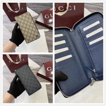 古驰旗舰店GUCCI 822051 GG Supreme系列双色全拉链钱包
