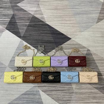 gucci包价格古驰 837745 GG Marmont系列链式钱包链条包