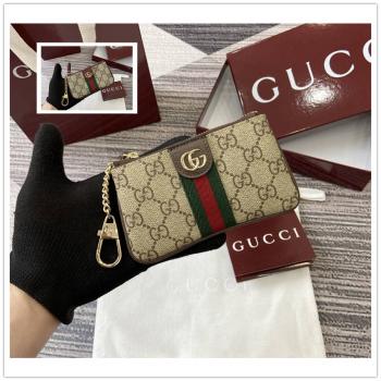 gucci美国官网古驰 838466 Ophidia系列拉链钥匙包