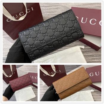 gucci旗舰店古驰 847210 GG Emblem系列长款钱包