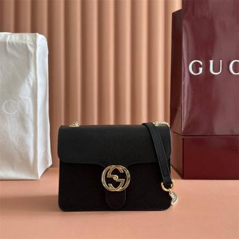 gucci中文官网古驰 510304 GG风琴款真皮翻盖链条包