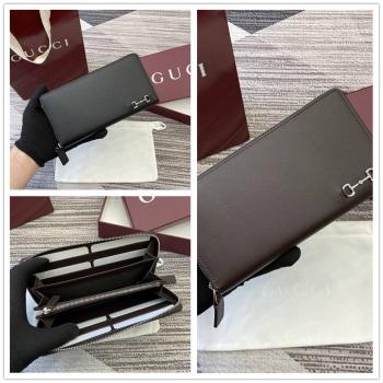 gucci中文官网古驰 846954 饰马街扣长款拉链钱包