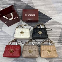 gucci包多少钱古驰 498110 GG Marmont系列小号手提包