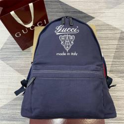 古驰男包GUCCI 821643 GG系列印花帆布大号背包双肩包