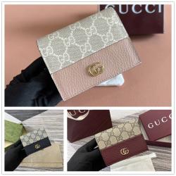 古驰中国官网GUCCI 658610 Ophidia系列拼皮短款钱包