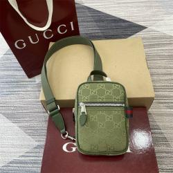 古驰包包官网价格GUCCI 834258 GG帆布小号手提斜挎包胸包