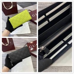 gucci旗舰店古驰 835003 GG Imprint系列长款拉链钱包