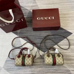 gucci美国官网古驰 838478 Ophidia系列迷你波士顿包枕头包