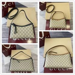 gucci女包古驰 847450/847449 GG Emblem系列小号/中号肩背包