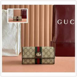 古驰包包官网价格GUCCI 838485 Ophidia系列长款钱包