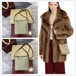 gucci价格古驰 847090 GG Emblem系列纤薄水桶包（帆布）