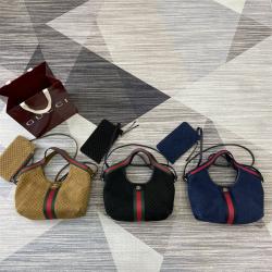 gucci香港官网古驰 860845 Giglio系列小号托特包（绒面磨砂）