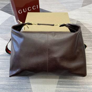 gucci中国官网古驰 864485 Brera系列大号斜挎包全皮旅行袋