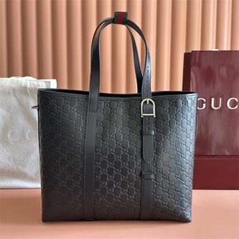 gucci中文官网古驰 850218 GG Emblem系列大号托特包