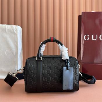 gucci旗舰店古驰 855789 GG Emblem系列小号旅行包枕头包