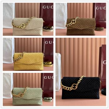 gucci官网价格古驰 857622 GG 饰链条中号肩背包（绒面磨砂）