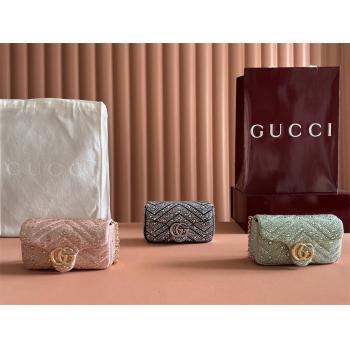 gucci女包古驰 841290 GG Marmont系列迷你肩背包（水晶钻）