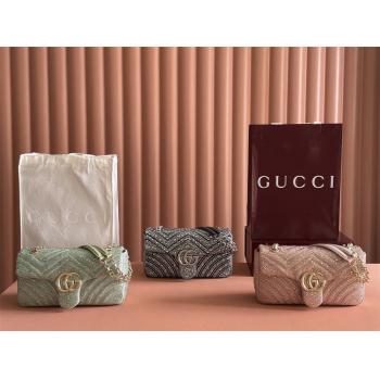 gucci包价格古驰 837267 GG Marmont系列中号肩背包（水晶钻）