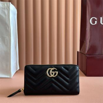 gucci价格古驰 443123 GG Marmont系列全拉链式钱包（新五金）