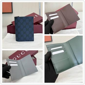 gucci官方网站古驰 795229 饰深绿色内饰GG护照夹