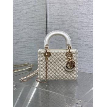 迪奥官网官方网DIOR Lady最新艺术限量版重工珠子刺绣三格戴妃包