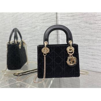 dior正品查询迪奥Lady最新限量版重工珠子三格戴妃包