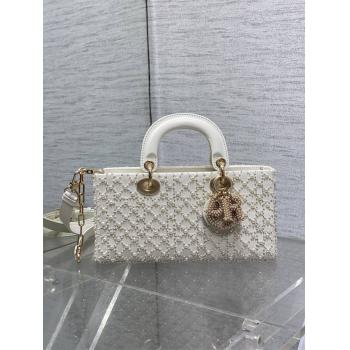 dior包包官网价格迪奥Lady D-Joy 中号（限量版珠子横版戴妃包）