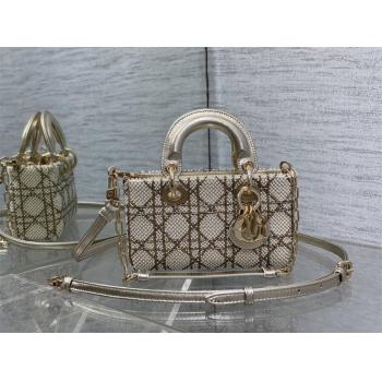 dior欧洲官网迪奥Lady D-Joy 超迷你（最新珠子横版戴妃包）