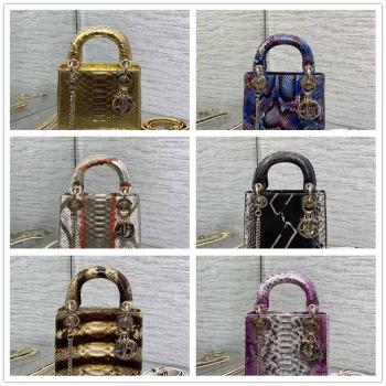 dior法国官网迪奥Lady珍稀蛇皮三格戴妃包