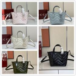 gucci中文官网古驰 855391 GG Marmont系列小号托特包购物袋