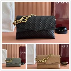 gucci官网中文版古驰 857622 GG 饰链条中号肩背包
