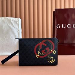 古驰官方网站GUCCI 855681 中国新年系列饰印花GG中号手拿包