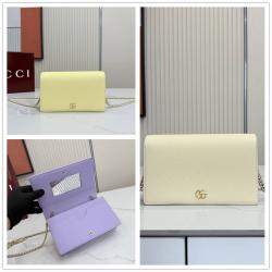 gucci旗舰店古驰 497985 GG Marmont系列双色链条包