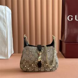 gucci女包古驰 782889 Jackie Notte系列迷你手袋链条包（水晶钻）
