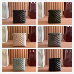 gucci澳洲官网古驰 856404 GG Marmont系列纤薄水桶包