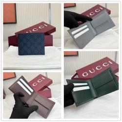 gucci中文官网古驰 768244 灰色内饰GG零钱包双折钱包