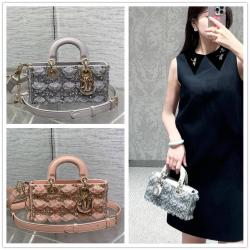 dior法国官网迪奥Lady D-Joy 小号（限量版珠子横版戴妃包）