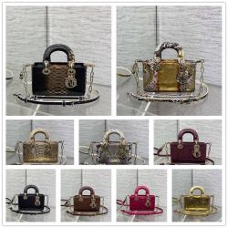 dior女包迪奥Lady D-Joy 超迷你蛇皮横版戴妃包