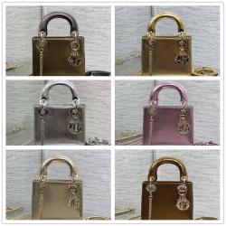 dior中国官网迪奥Lady蛇皮三格戴妃包