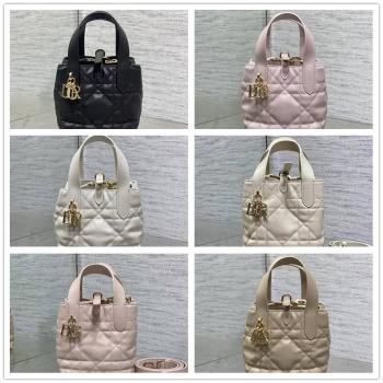 迪奥包S6100 微型 Dior Toujours 竖版手袋菜篮子手提包