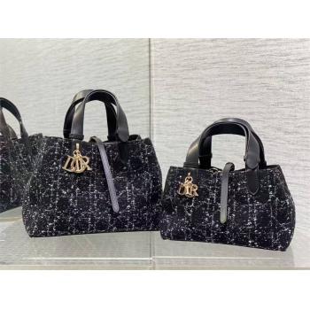 迪奥M2822/M2821 小号/中号 Dior Toujours 手提包（粗花呢）