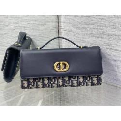 dior美国官网迪奥Miss Caro Top Handle 手拿包（帆布）