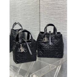 DIOR迪奥M2835/M2836 Toujours 小号/中号竖版菜篮子手提包（油蜡皮）