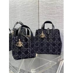 DIOR迪奥M2835/M2836 Toujours 小号/中号竖版菜篮子手提包（粗花呢）