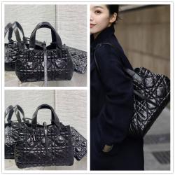 迪奥包包M2822/M2821 小号/中号 Dior Toujours 手提包（油蜡皮）