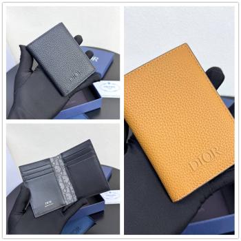 迪奥官网 2LLCH138 Dior Privé 竖版双折卡夹卡包8005